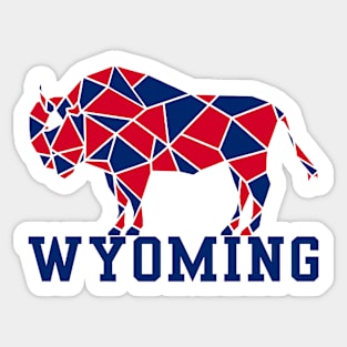 Geometric Wyoming Bison Design Sticker